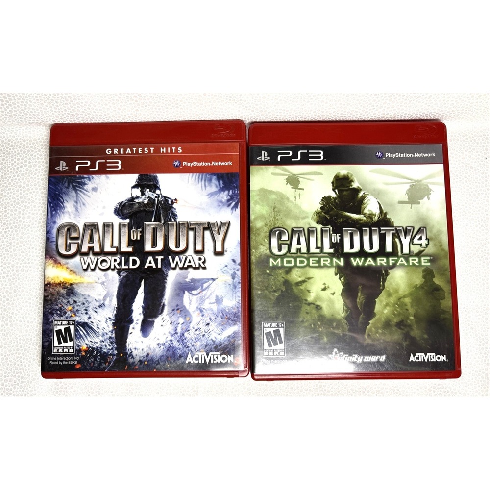 Call of Duty Modern Warfare, & World at War Playstation PS3